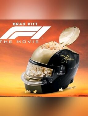 Cinemark F1 Formula 1 Racing Joshua Pearce Helmet 2025 Movie Popcorn Bucket Rare